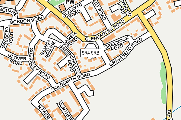 SR4 9RB map - OS OpenMap – Local (Ordnance Survey)