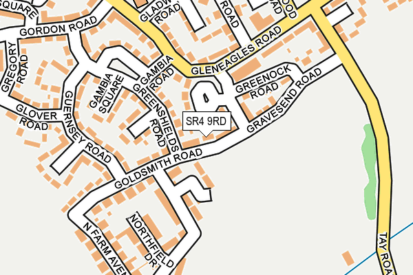 SR4 9RD map - OS OpenMap – Local (Ordnance Survey)