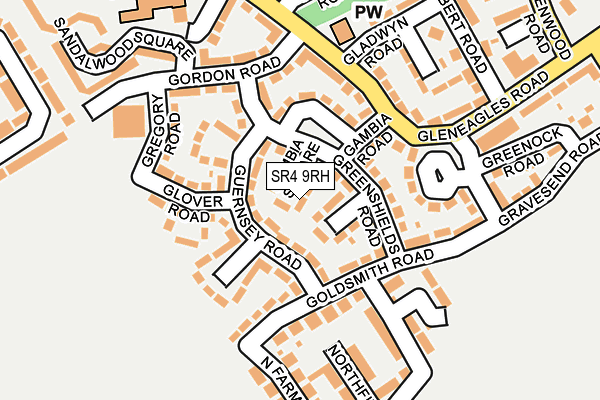 SR4 9RH map - OS OpenMap – Local (Ordnance Survey)