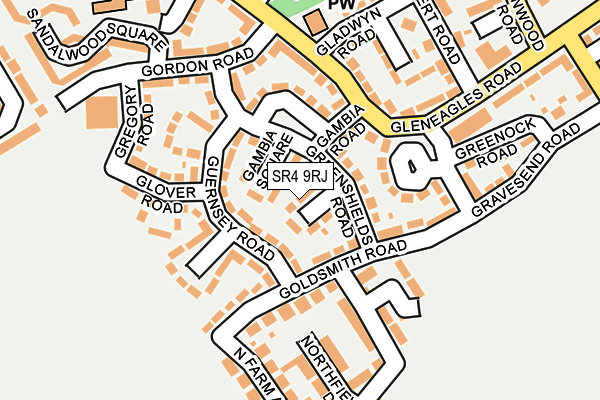 SR4 9RJ map - OS OpenMap – Local (Ordnance Survey)