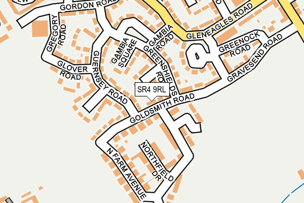 SR4 9RL map - OS OpenMap – Local (Ordnance Survey)