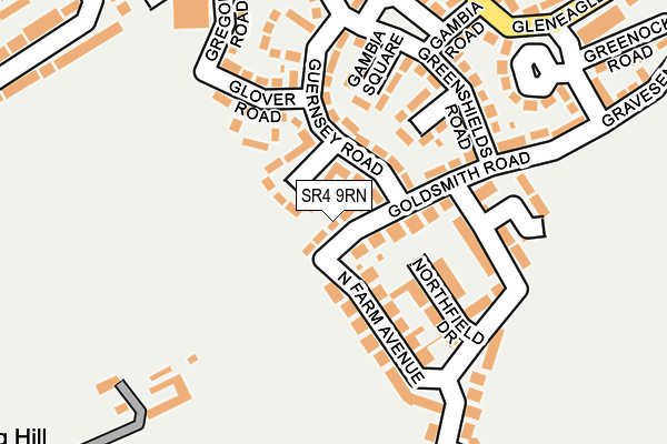 SR4 9RN map - OS OpenMap – Local (Ordnance Survey)