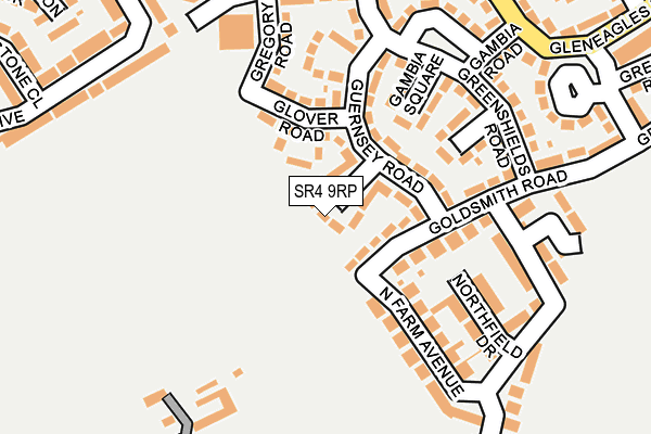 SR4 9RP map - OS OpenMap – Local (Ordnance Survey)