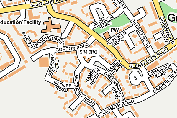 SR4 9RQ map - OS OpenMap – Local (Ordnance Survey)