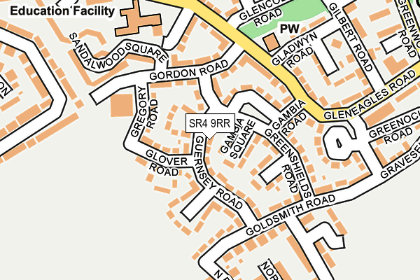 SR4 9RR map - OS OpenMap – Local (Ordnance Survey)
