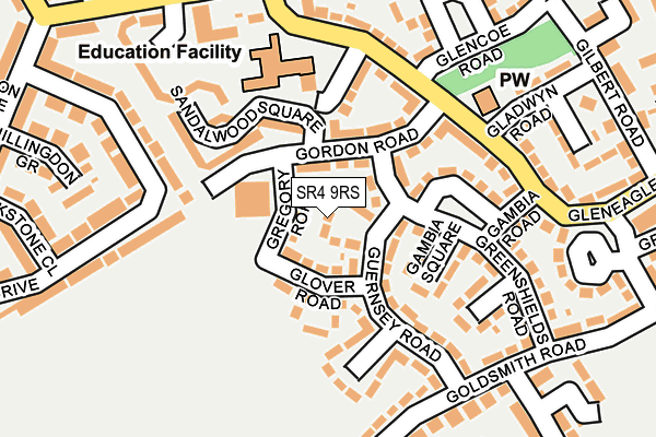 SR4 9RS map - OS OpenMap – Local (Ordnance Survey)