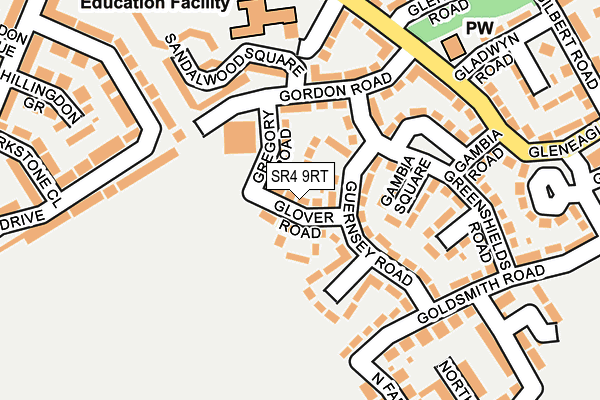 SR4 9RT map - OS OpenMap – Local (Ordnance Survey)