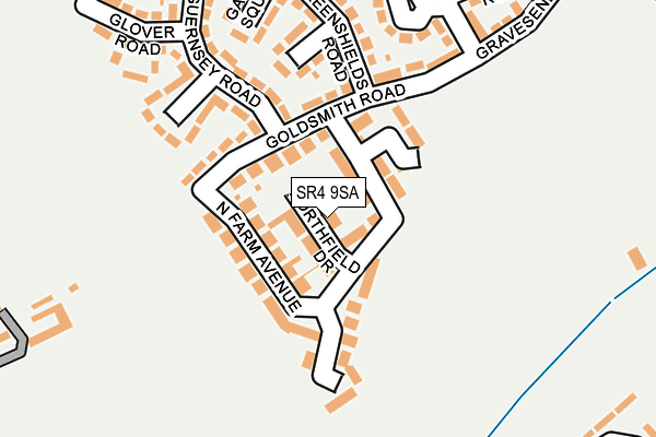 SR4 9SA map - OS OpenMap – Local (Ordnance Survey)