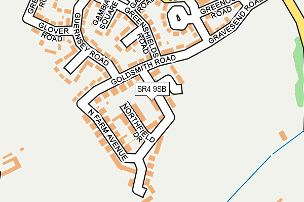 SR4 9SB map - OS OpenMap – Local (Ordnance Survey)
