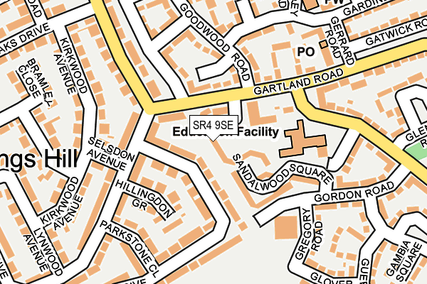 SR4 9SE map - OS OpenMap – Local (Ordnance Survey)