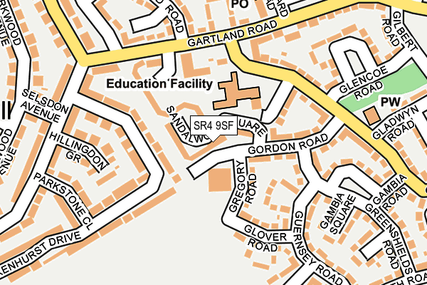 SR4 9SF map - OS OpenMap – Local (Ordnance Survey)