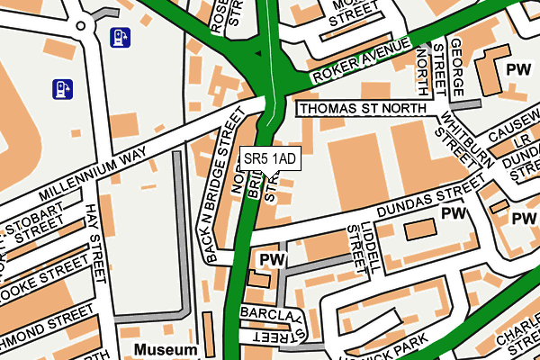 SR5 1AD map - OS OpenMap – Local (Ordnance Survey)