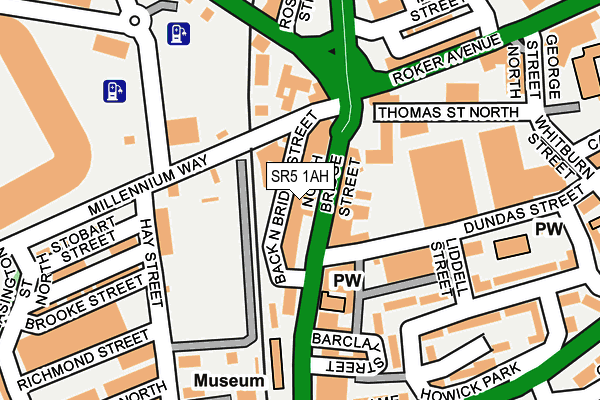 SR5 1AH map - OS OpenMap – Local (Ordnance Survey)