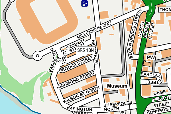 SR5 1BN map - OS OpenMap – Local (Ordnance Survey)