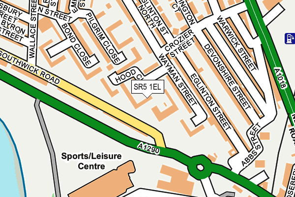 SR5 1EL map - OS OpenMap – Local (Ordnance Survey)