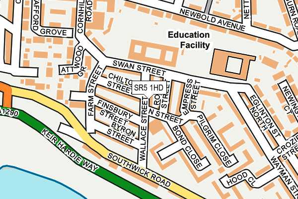 SR5 1HD map - OS OpenMap – Local (Ordnance Survey)