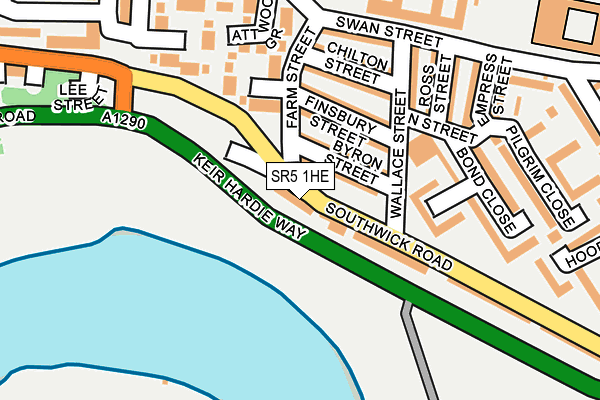 SR5 1HE map - OS OpenMap – Local (Ordnance Survey)