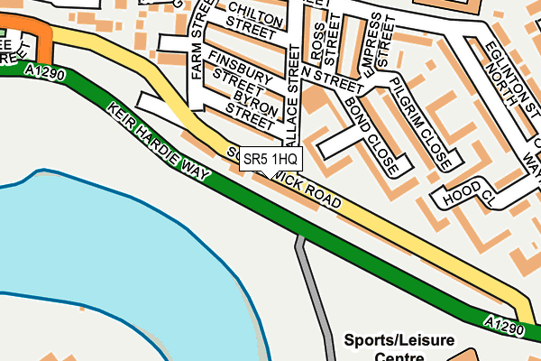 SR5 1HQ map - OS OpenMap – Local (Ordnance Survey)