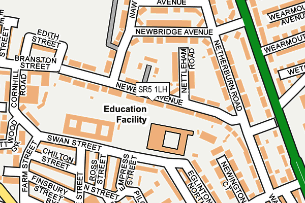 SR5 1LH map - OS OpenMap – Local (Ordnance Survey)