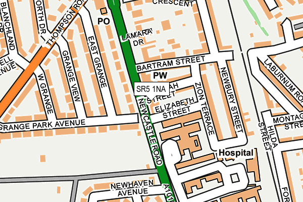 SR5 1NA map - OS OpenMap – Local (Ordnance Survey)