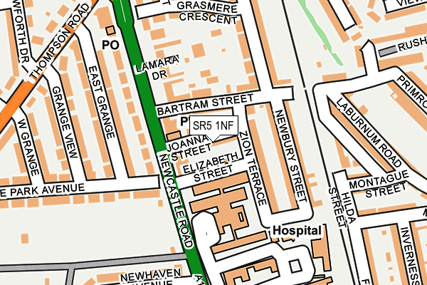 SR5 1NF map - OS OpenMap – Local (Ordnance Survey)