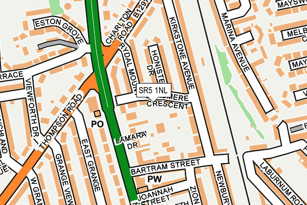 SR5 1NL map - OS OpenMap – Local (Ordnance Survey)