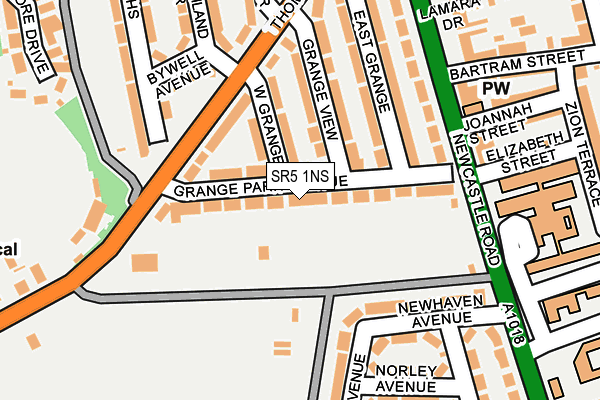 SR5 1NS map - OS OpenMap – Local (Ordnance Survey)