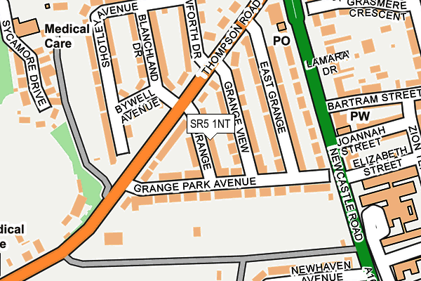 SR5 1NT map - OS OpenMap – Local (Ordnance Survey)