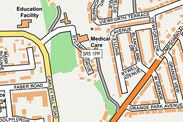 SR5 1PP map - OS OpenMap – Local (Ordnance Survey)
