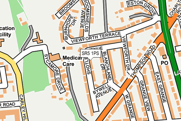 SR5 1PS map - OS OpenMap – Local (Ordnance Survey)