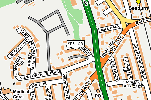 SR5 1QB map - OS OpenMap – Local (Ordnance Survey)