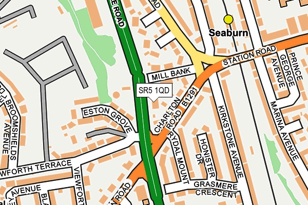 SR5 1QD map - OS OpenMap – Local (Ordnance Survey)