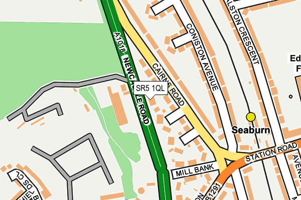 SR5 1QL map - OS OpenMap – Local (Ordnance Survey)