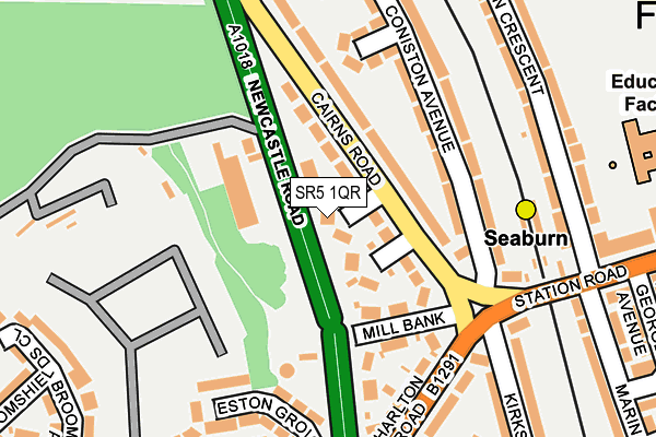 SR5 1QR map - OS OpenMap – Local (Ordnance Survey)