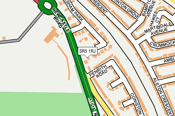 SR5 1RJ map - OS OpenMap – Local (Ordnance Survey)