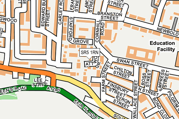 SR5 1RN map - OS OpenMap – Local (Ordnance Survey)