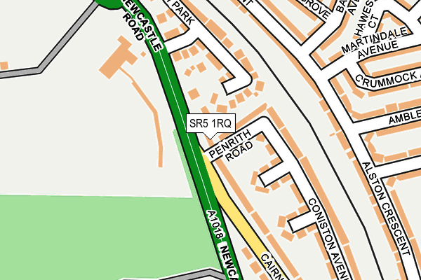 SR5 1RQ map - OS OpenMap – Local (Ordnance Survey)