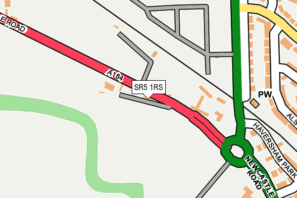 SR5 1RS map - OS OpenMap – Local (Ordnance Survey)