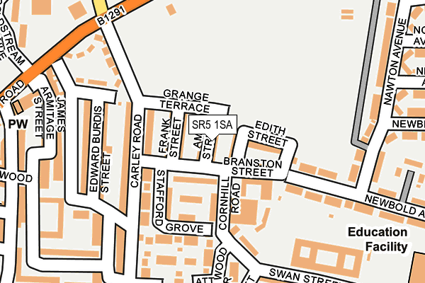 SR5 1SA map - OS OpenMap – Local (Ordnance Survey)