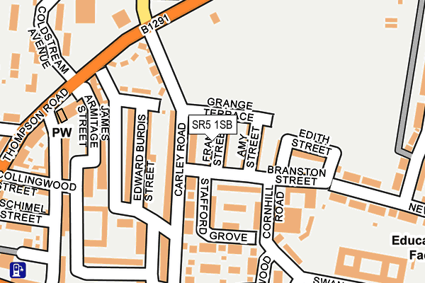 SR5 1SB map - OS OpenMap – Local (Ordnance Survey)