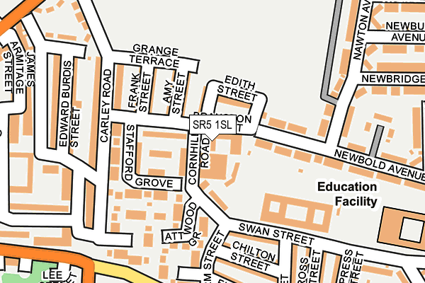 SR5 1SL map - OS OpenMap – Local (Ordnance Survey)