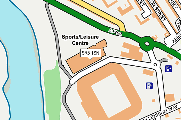 SR5 1SN map - OS OpenMap – Local (Ordnance Survey)