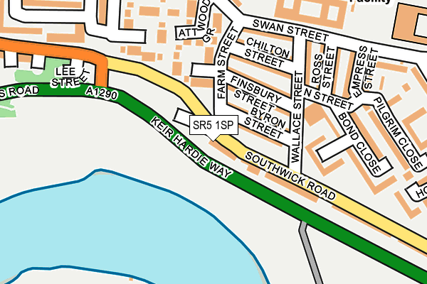 SR5 1SP map - OS OpenMap – Local (Ordnance Survey)