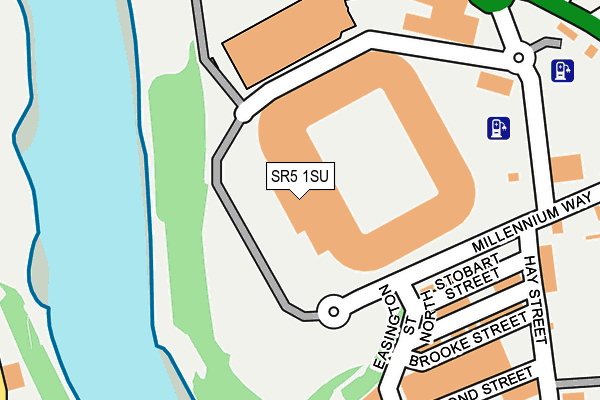 SR5 1SU map - OS OpenMap – Local (Ordnance Survey)