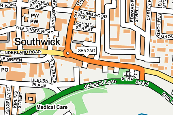 SR5 2AG map - OS OpenMap – Local (Ordnance Survey)