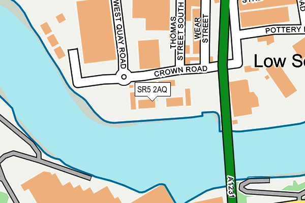 SR5 2AQ map - OS OpenMap – Local (Ordnance Survey)