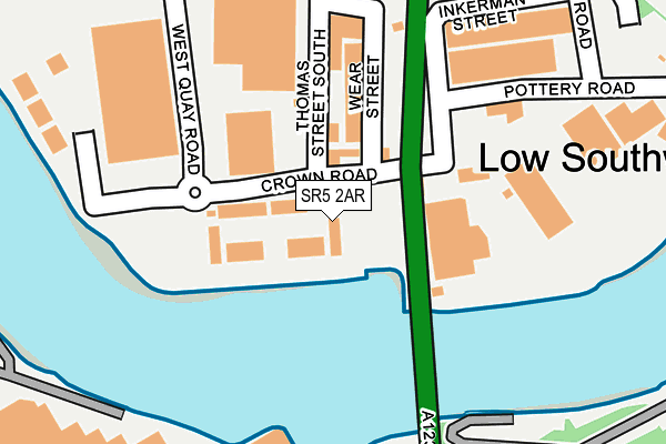 SR5 2AR map - OS OpenMap – Local (Ordnance Survey)