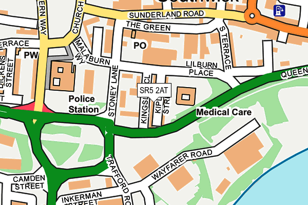SR5 2AT map - OS OpenMap – Local (Ordnance Survey)