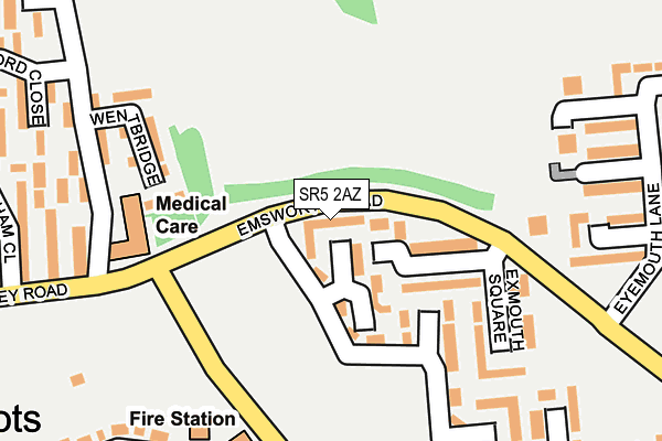 SR5 2AZ map - OS OpenMap – Local (Ordnance Survey)