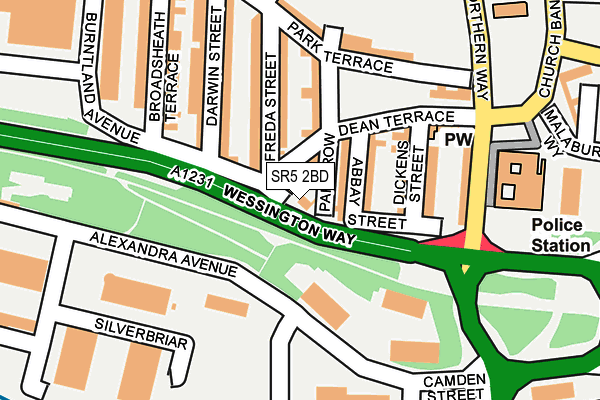 SR5 2BD map - OS OpenMap – Local (Ordnance Survey)
